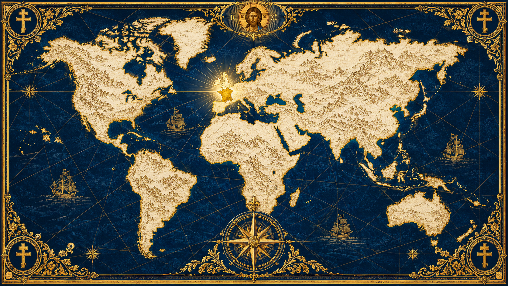 Mappemonde sacrale du Patriarcat Orthodoxe des Nations